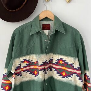 Vintage Rustler Pearl Snap Western Shirt
